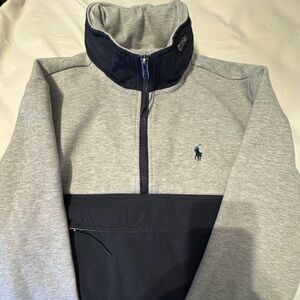 Polo by Ralph Lauren Gray Pullover with Blue Logo